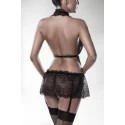 Grey velvet straps-cami-set 