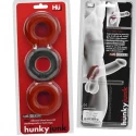 Hünkyjunk cockring 3-pack - cherry + tar ice