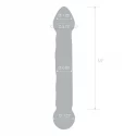 Glas - full tip textured glass dildo