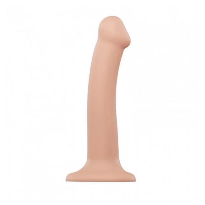 Silicone bendable dildo double density vanilla m