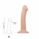Silicone bendable dildo double density vanilla m