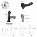 Silicone bendable dildo double density vanilla m