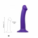 Silicone bendable dildo double density vanilla m