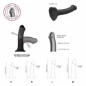 Silicone bendable dildo double density vanilla m