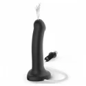 Silicone cum dildo black l with cremy