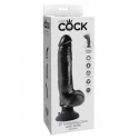 Super realistyczny wibrator z jądrami King Cock - Cock With Balls 9 (2 kolory)
