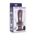 7x remote control vibrating and thumping dildo - dark