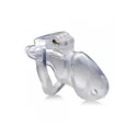 Clear captor chastity cage with keys - medium