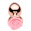 Pink rose gold large anal plug