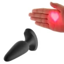 Laser heart small anal plug w/ remote control