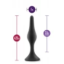 ANAL ADVENTURES PLATINUM SILICONE BEGINNER PLUG MEDIUM BLACK