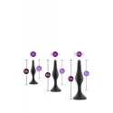 ANAL ADVENTURES PLATINUM SILICONE BEGINNER PLUG KIT BLACK