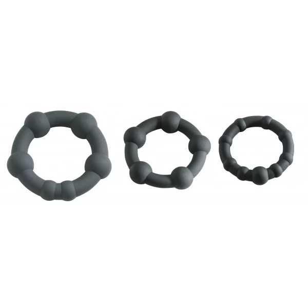 Zestaw pierścieni erekcyjnych MALESATION Black Pearl Ring Set