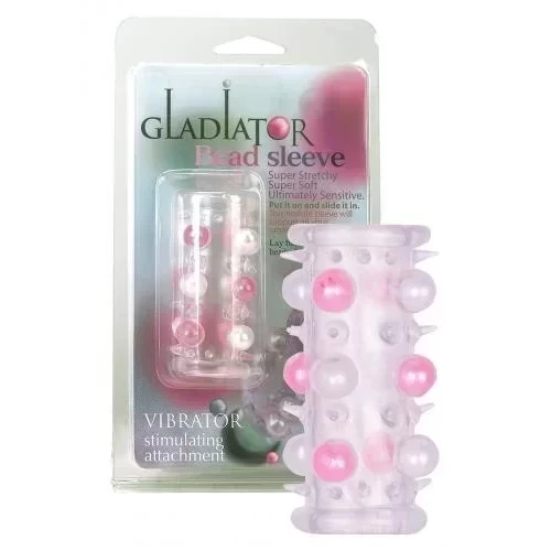 Silikonowa nakładka na penisa Gladiator Bead Sleeve (3 kolory)