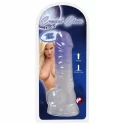 Crystal clear dildo with balls