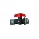 Gas mask hose connector with valve