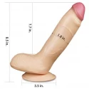 8" Enduro Blaster Dildo with suction cup Flesh