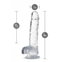 NATURALLY YOURS  6" CRYSTALLINE DILDO ROSE