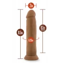 DR. SKIN SILICONE DR. HENRY 9 INCH DILDO WITH SUCTION CUP MOCHA