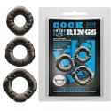 Cock ring Yvonne Set of 3, Black