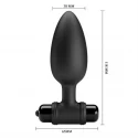 Pretty Love Vibro Anal Butt Plug Black
