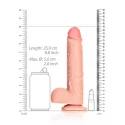 Dildo with balls and suction cup - 9''/ 23 cm