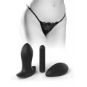 Wibrujące majteczki z otwartym krokiem HookUp Remote Lace Peek-a-Boo