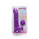 Lollicock 17,8cm / 7 inch silicone dildo with balls - berry