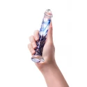 Dildo, transparent, glass, 17 cm