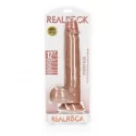 Dildo with balls and suction cup - 12''/ 30,5 cm