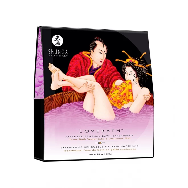 Środek do kąpieli zamieniający wodę w erotyczny żel Shunga LoveBath Sensual Lotus 650g