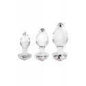 ADAM ET EVE RED HEART GEM GLASS PLUG SET