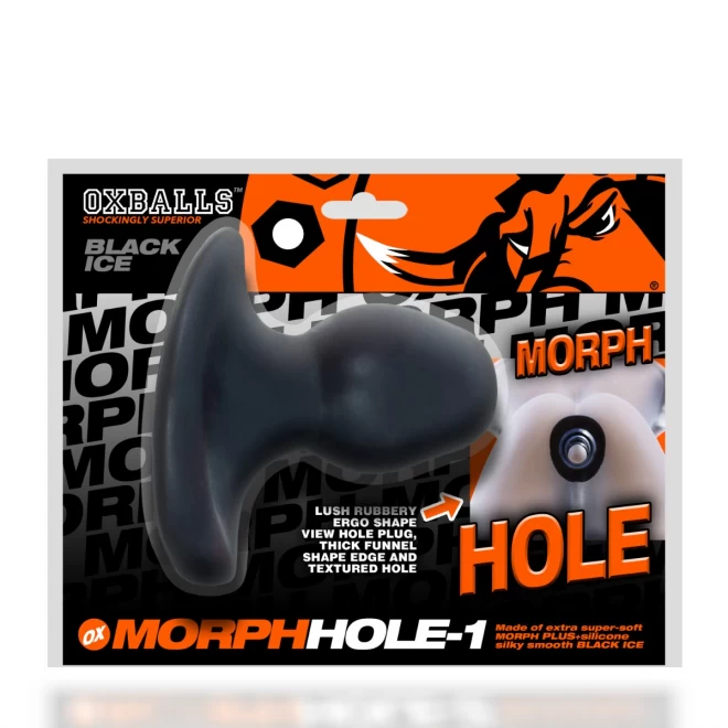 [sil/tpr] morphhole-1 gaper plug s black ice