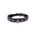 Bling vixen leather choker w/ rhinestones