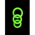 3 pcs cock ring set - glow in the dark