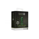 Glass butt plug - glow in the dark - small - clear