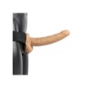 Vibrating hollow strap-on with balls - 9'' / 23 cm