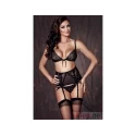 Bielizna - Sapphira 3pcs XS (biustonosz,string,pas/bra,string,garter belt)