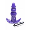 Bubbly Vibrating Anal Plug With Ribbing