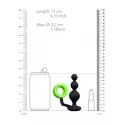 Beads butt plug with cock ring - gitd
