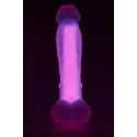 RADIANT SOFT SILICONE GLOW IN THE DARK DILDO LARGE PINK