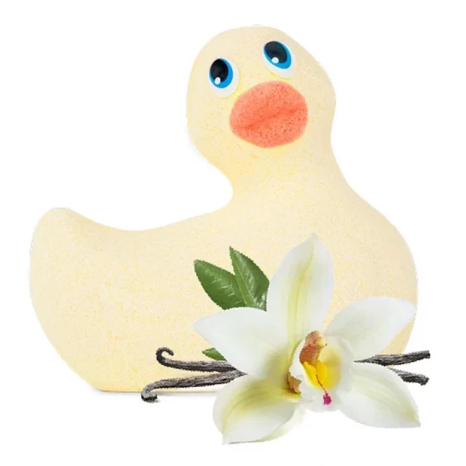 Waniliowa sól do kąpieli w kształcie kaczki Rub My Duckie Bath Bomb Vanilla 140g