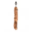 Foxtail Butt Plug Silver Small