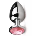 Korek analny z kryształkiem Metal Butt Plug