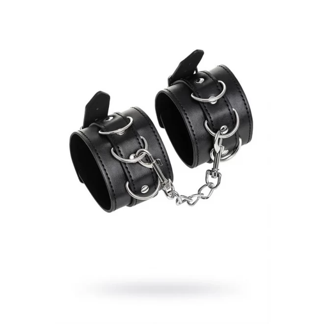 Anonymo handcuffs, PU leather, black