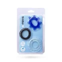 A-TOYS, Cockrings set, 3 pcs.Mix color, TPE, O 3 cm