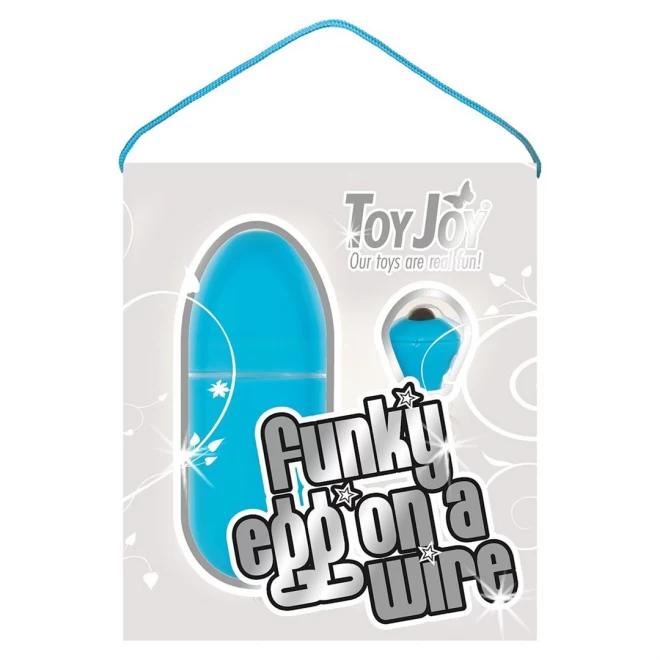 FUNKY EGG ON A WIRE BLUE