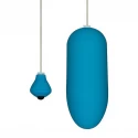 FUNKY EGG ON A WIRE BLUE