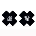 FUCK ME Cross Pattern Nipple Pasties (2 Pack)