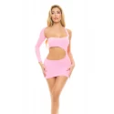 CUT MY LIFE INTO PIECES DRESS PINK, OS